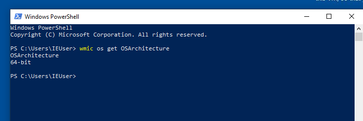 A screenshot of Windows PowerShell